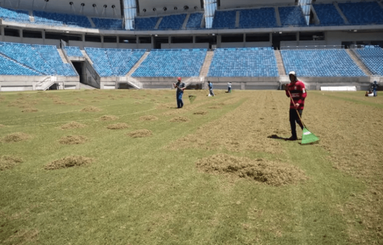 Arena das Dunas realizará reforma no gramado em dezembro Arena das Dunas realizará reforma no gramado em dezembro