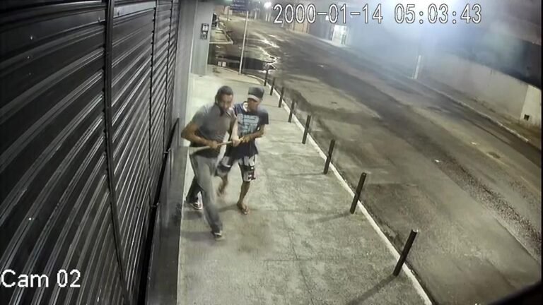 Bandidos tentam arrombar loja na madrugada na Cohabinal