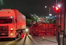 Caminhoneiro morre em acidente na BR-304, em Parnamirim